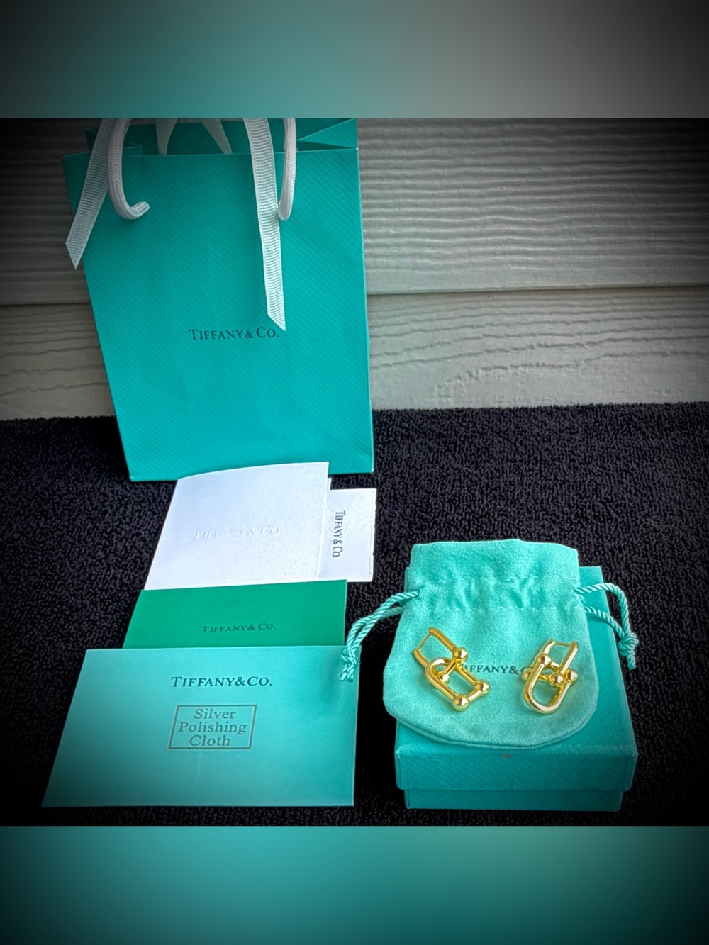 Tiffany HardWear Gold Link Earrings - NEW!